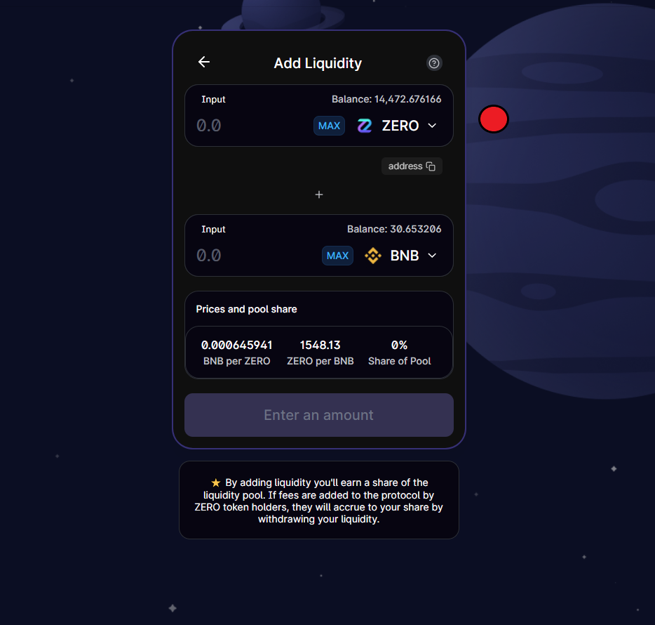 Add Staking BNB-ZERO 2