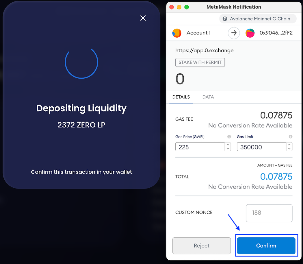 Select liquidity pool